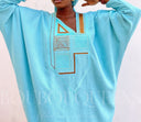 Robe africaine Boubou femme "Diena" Bleu Marine en lin glacé — tenue africaine BouBouQueens