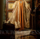 Robe africaine Boubou femme "Inaré" Caramel en organza — tenue africaine BouBouQueens