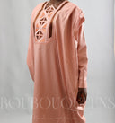 Robe africaine Boubou femme "Keinya" Nude en lin glacé — tenue africaine BouBouQueens
