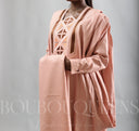 Robe africaine Boubou femme "Keinya" Nude en lin glacé — tenue africaine BouBouQueens