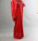 Robe africaine Boubou femme "Keinya" Rouge en lin glacé — tenue africaine BouBouQueens