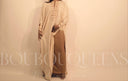Robe africaine Boubou femme "Yelira" Crème & Camel en lin glacé — tenue africaine BouBouQueens
