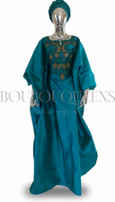 Boubou Bintou turquoise — robe africaine BouBouQueens