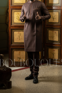 Boubou homme Damaran marron foncé — tenue africaine BouBouQueens