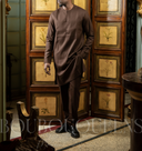 Boubou homme Damaran marron foncé — tenue africaine BouBouQueens