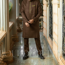 Boubou homme Djamarou marron foncé — tenue africaine BouBouQueens